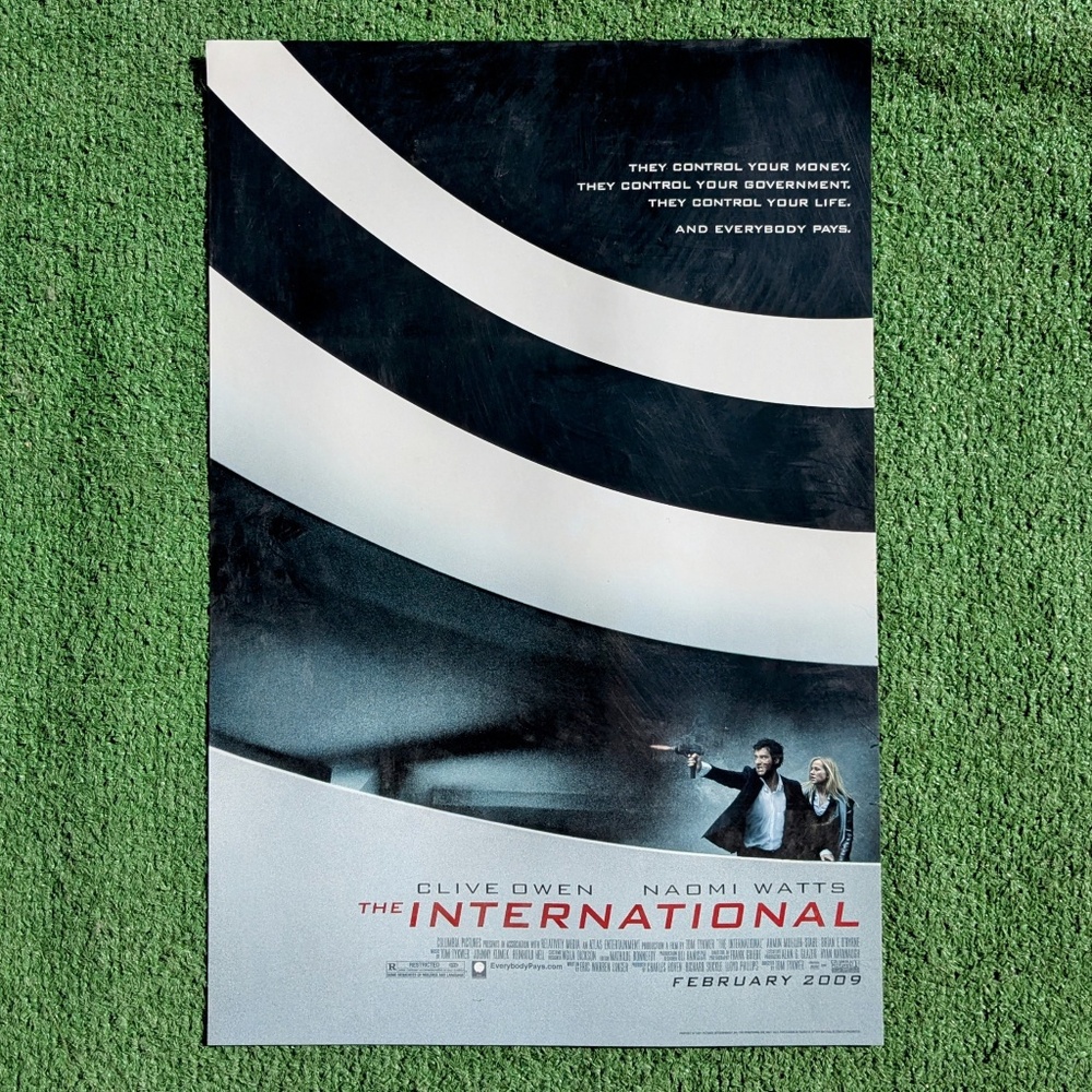 The International 2009 Promo Movie Poster: Clive Owen, Naomi Watts: 11x17" NOS